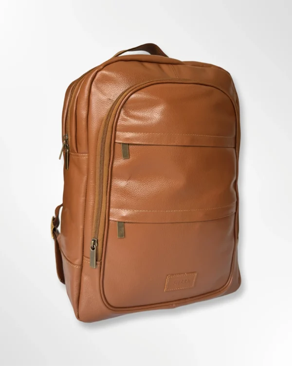 Morral Terry clásico ejecutivo en cuero brillante miel