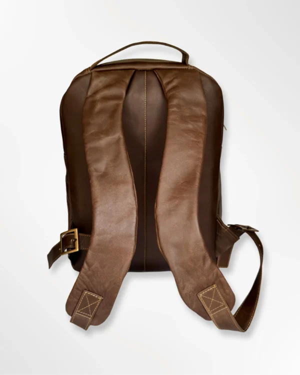 Morral Terry clásico ejecutivo en cuero envejecido café - Imagen 3