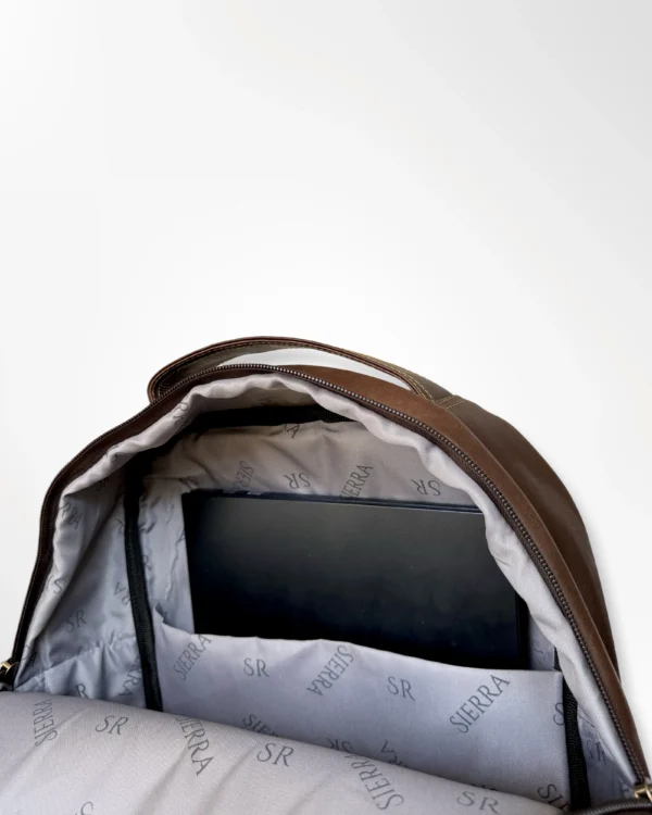 Morral Terry clásico ejecutivo en cuero envejecido café - Imagen 5