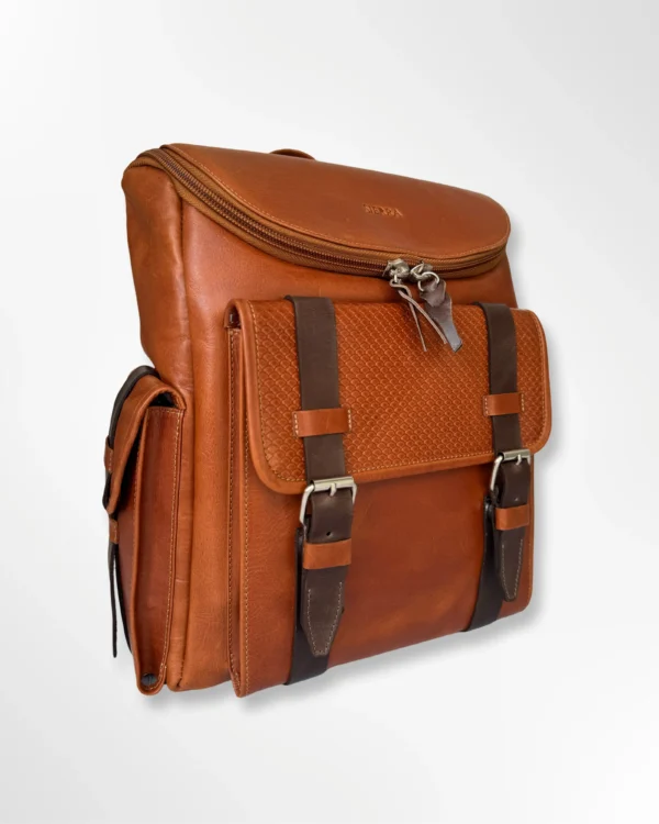 Morral ejecutivo clásico en cuero envejecido Palermo pequeño - miel-café