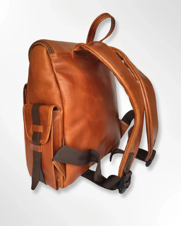 Morral ejecutivo clásico en cuero envejecido Palermo pequeño - miel-café - Imagen 4