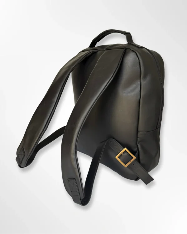 Morral en cuero ejecutivo clásico bunny envejecido - negro - Imagen 3