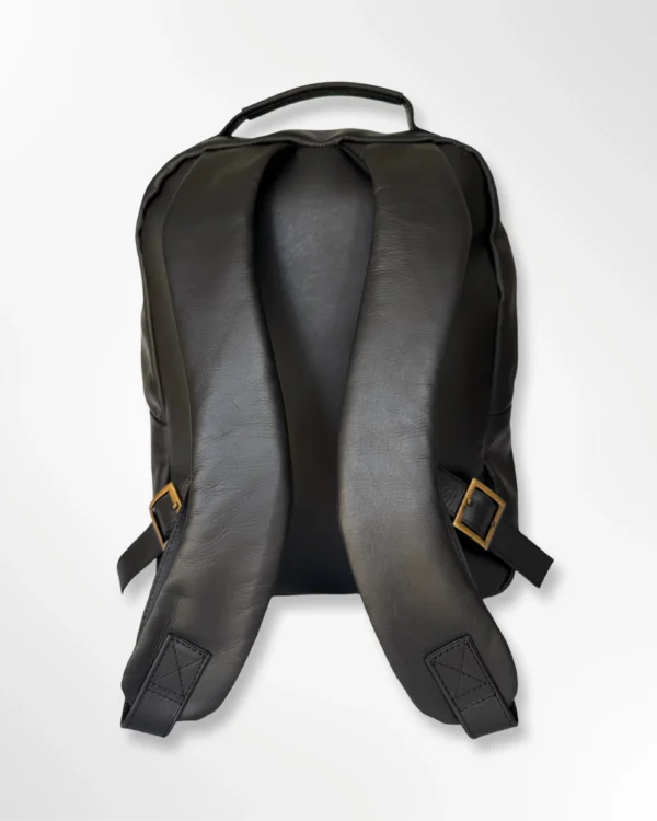 Morral en cuero ejecutivo clásico bunny envejecido - negro - Imagen 4